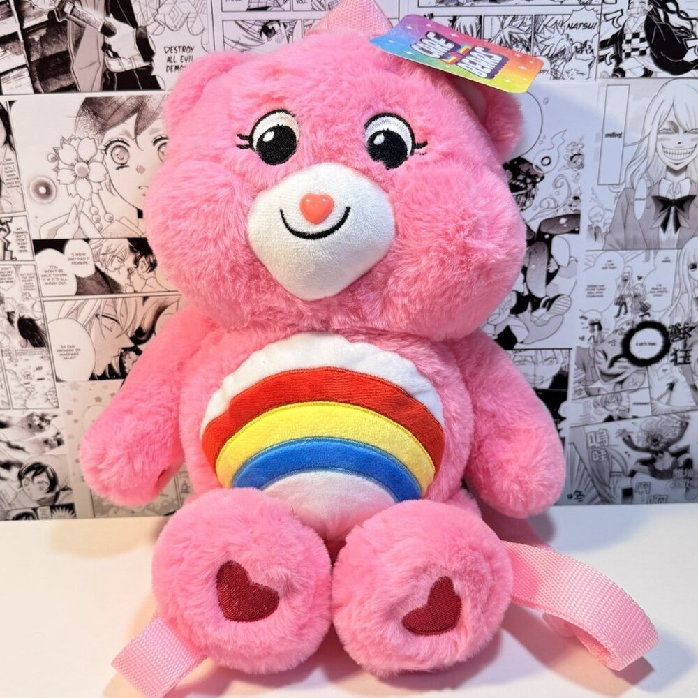 Cheer Bear Care Bears Plush Backpack Bioworld Plush Is 15” In Tall Adjustable